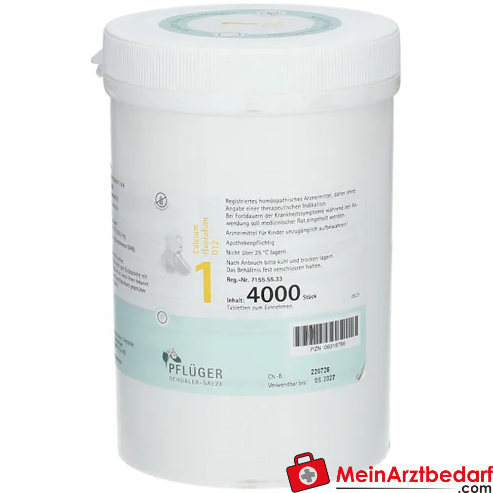 Biochemie Pflüger® N.º 1 Calcium fluoratum D12 250 mg Comprimidos 4000 unidades