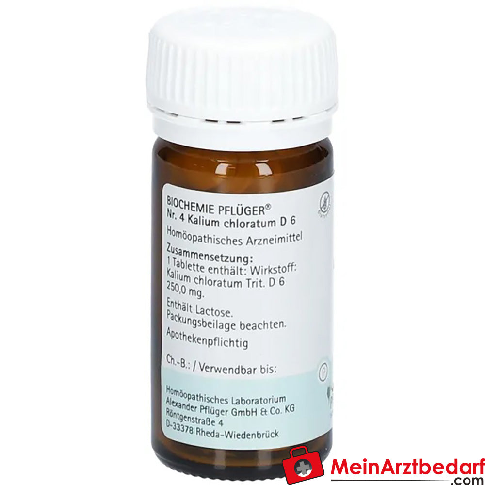 Biochemie Pflüger® Nr. 4 Kalium chloratum D6 Tabletten.