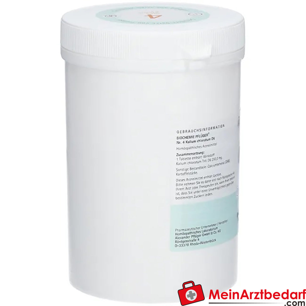 Biochemie Pflüger Nr. 4 Kalium chloratum D6 Tabletten 100 Stück