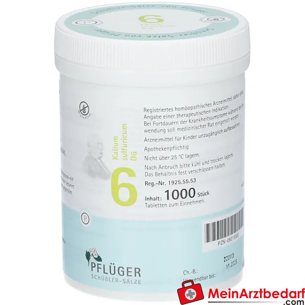 Biochimica Pflüger n. 6 Potassio solforico D6 250 mg Compresse