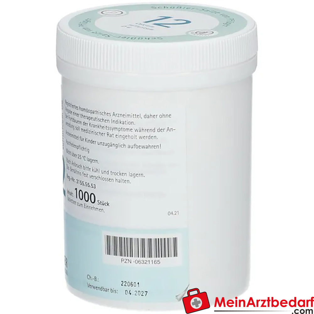 Biochimie Pflüger n°12 Calcium sulfuricum D6 250 mg Comprimés 100 unités.