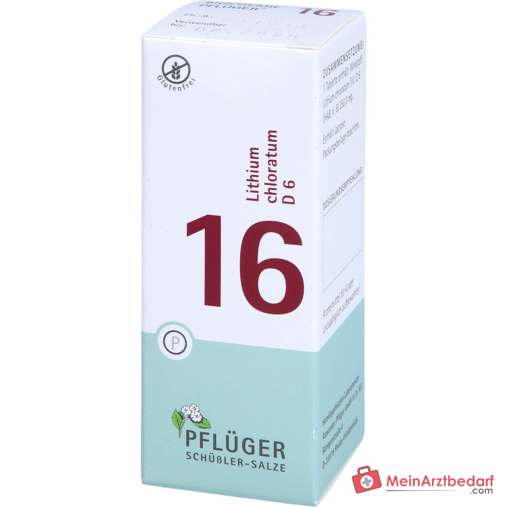 Biochemie Pflüger nr. 16 Lithium chloratum D6 Tabletten, 100 st.