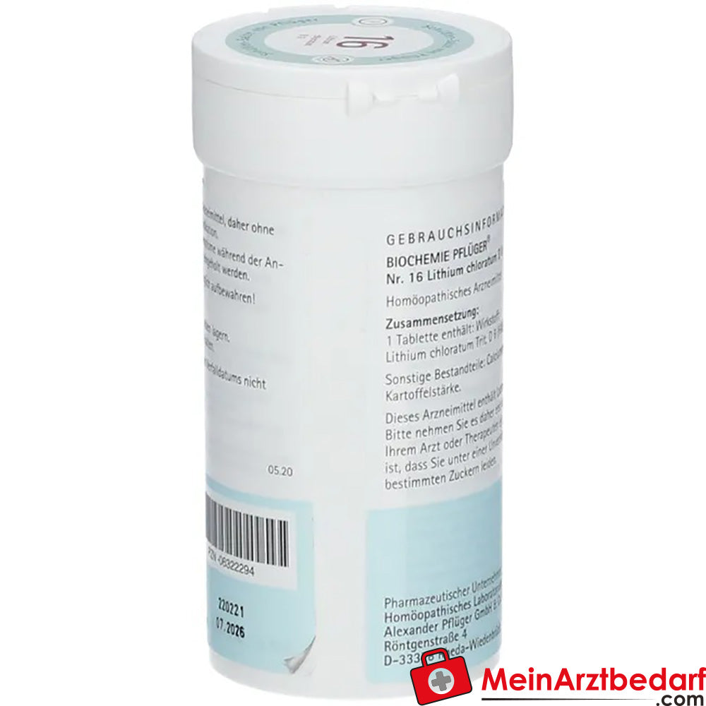 Biochemie Pflüger® Nr. 16 Lithium chloratum D6 Tabletten.