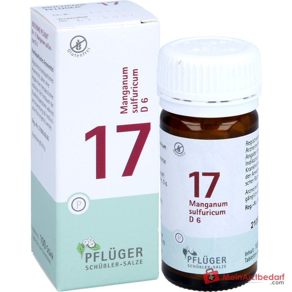 Pflüger Biochemie nr. 17 Manganum sulfuricum tabletten, 100 st.