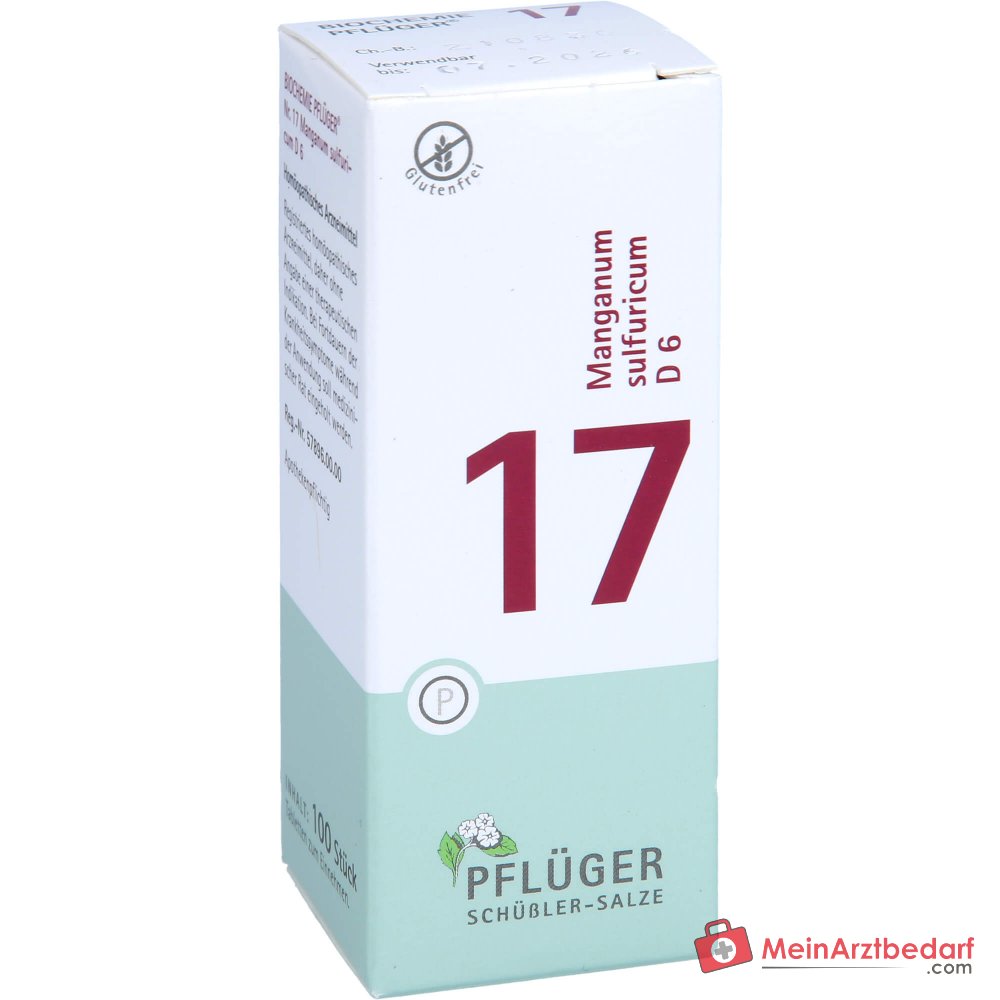 Pflüger Biochemie nr. 17 Manganum sulfuricum tabletten, 100 st.