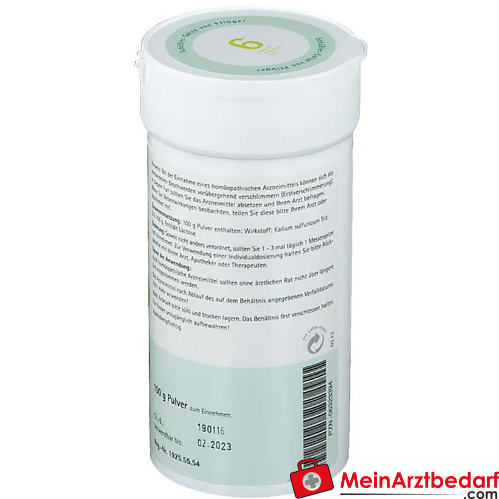 Biochemie Pflüger® Nr. 6 Kalium sulfuricum D6 Pulver.