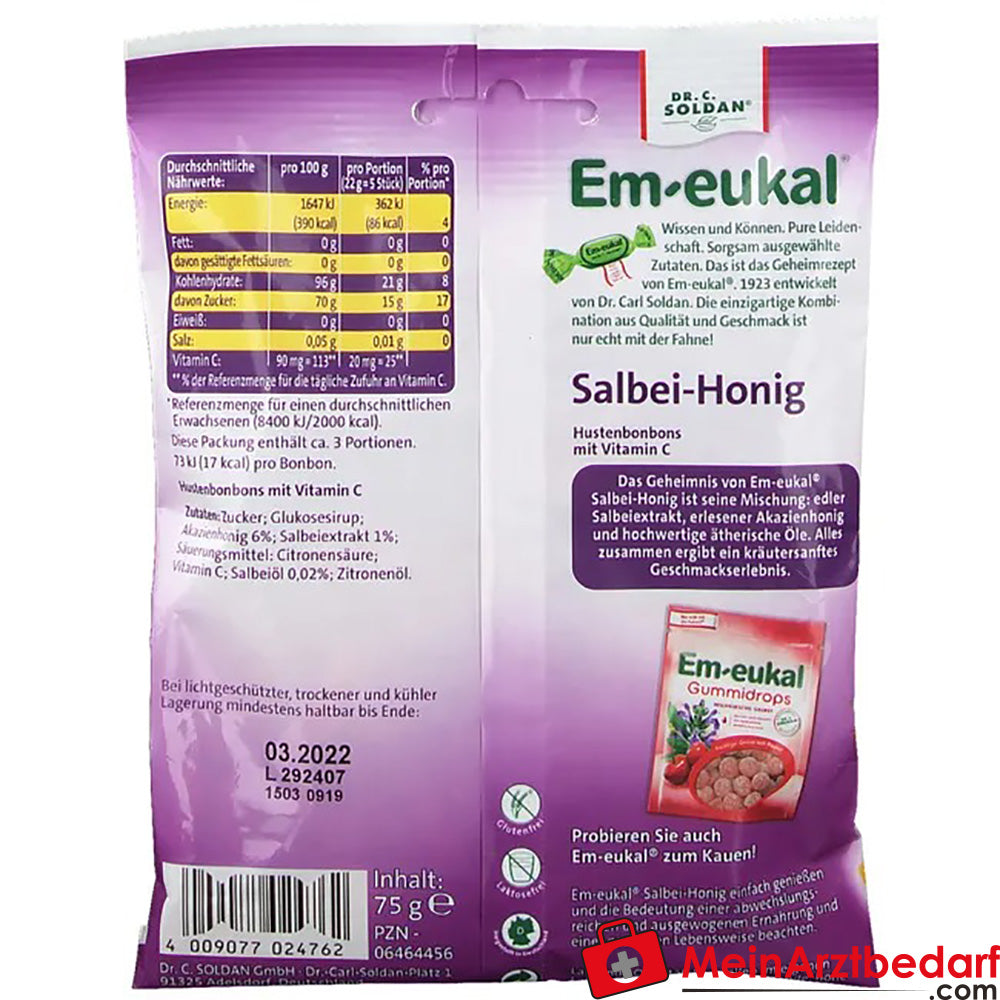 Em-eukal® Salbei-Honig zuckerhaltig, 75g.