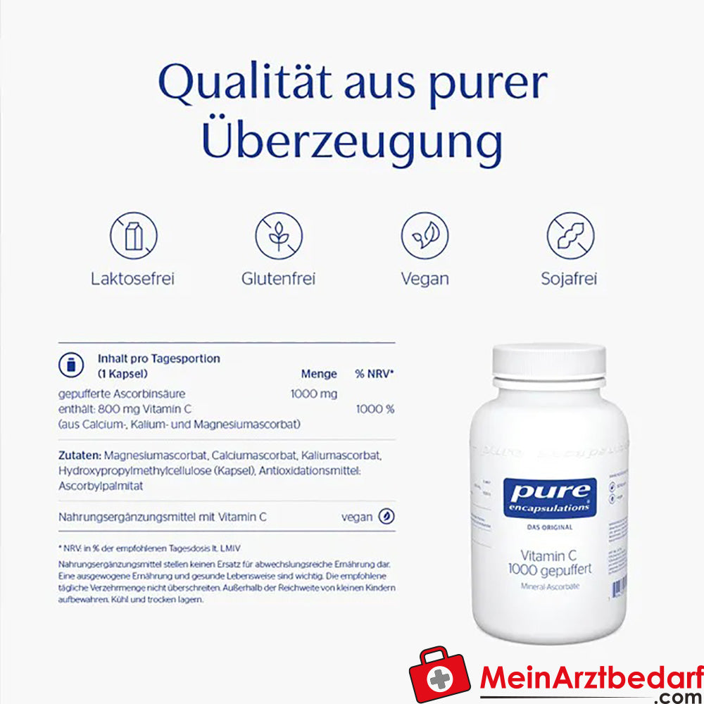 Pure Encapsulations® Vitamin C 1000 Gepuffert.