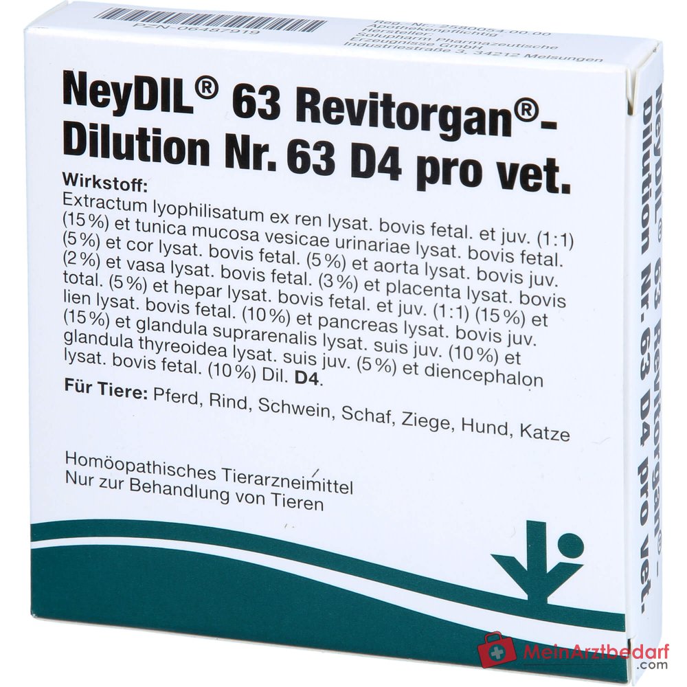 NeyDIL 63 Revitorgan D4 pro dierenarts homeopathisch geneesmiddel oplossing voor injectie 5 x 2 ml