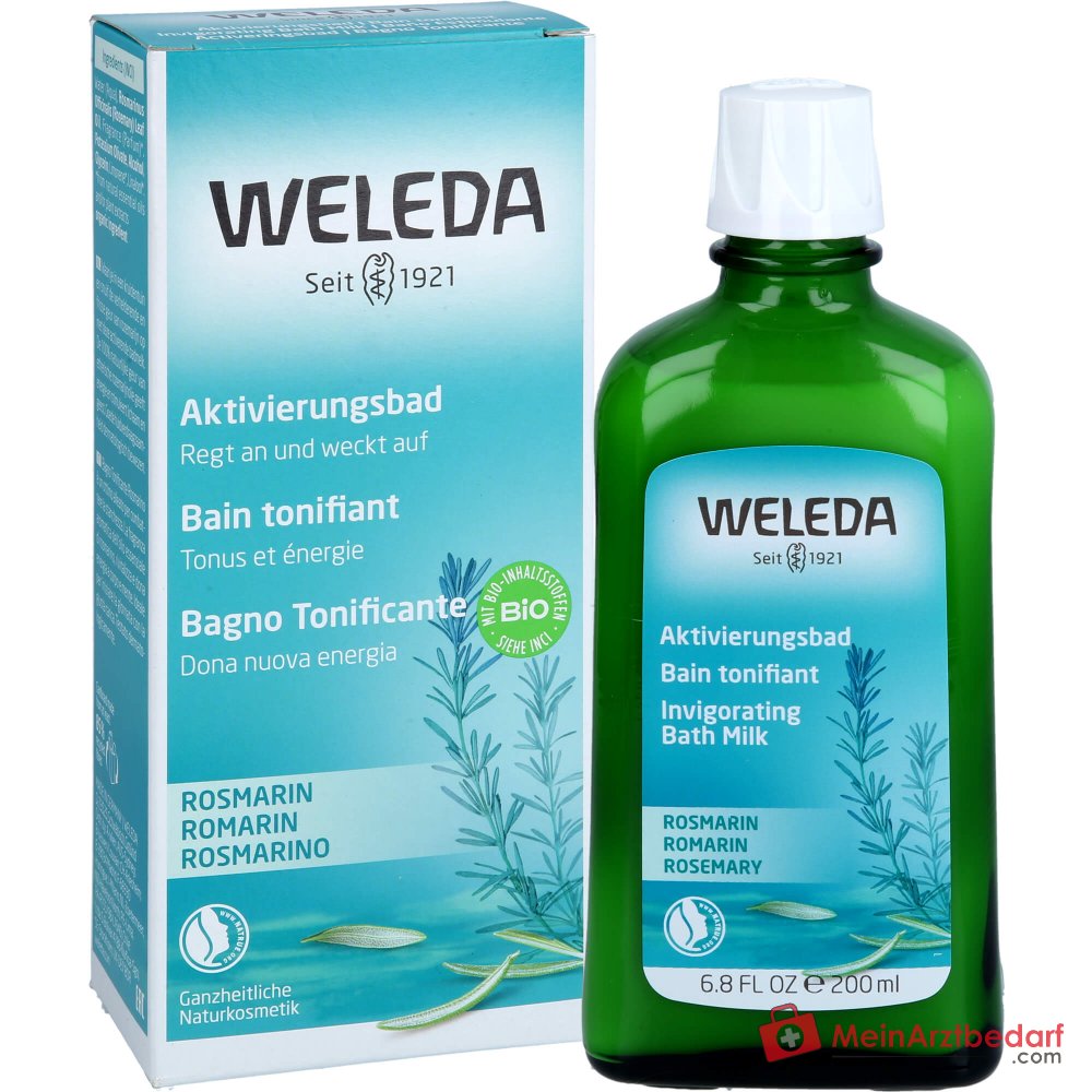 Weleda kąpiel aktywująca z rozmarynem z olejkiem eterycznym rozmarynu, 200 ml