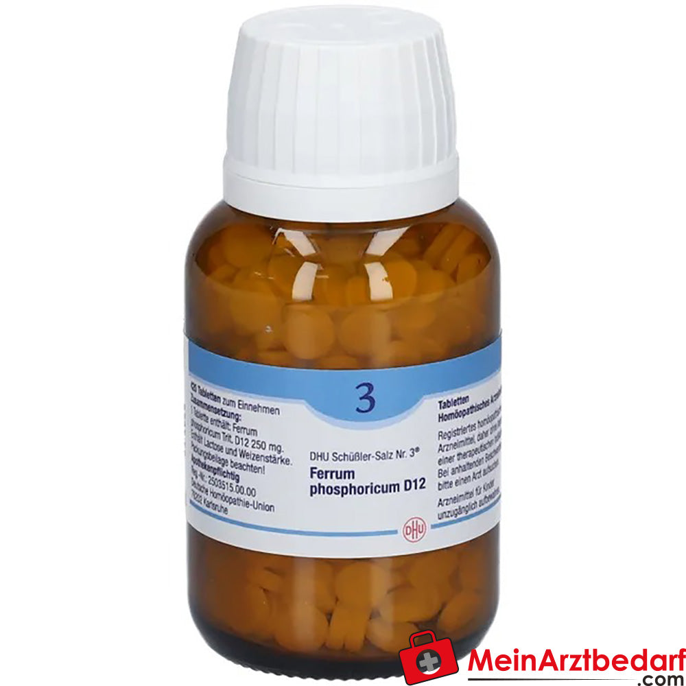 DHU Schuessler zout nr. 3 Ferrum phosphoricum D12 250 mg bolletjes