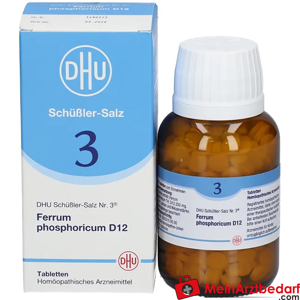 DHU Schuessler zout nr. 3 Ferrum phosphoricum D12 250 mg bolletjes