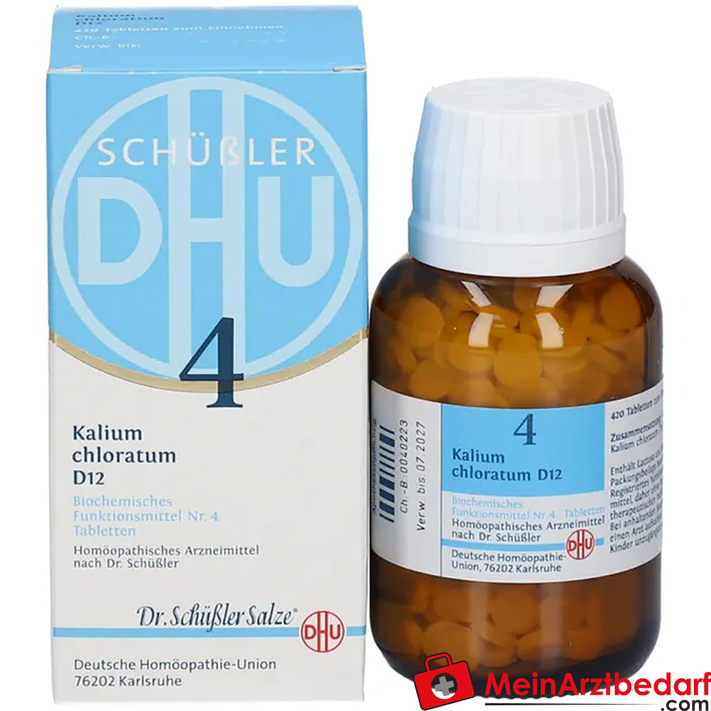 DHU Sel de Schüssler No 4 Kalium chloratum D12 comprimés 80 pc