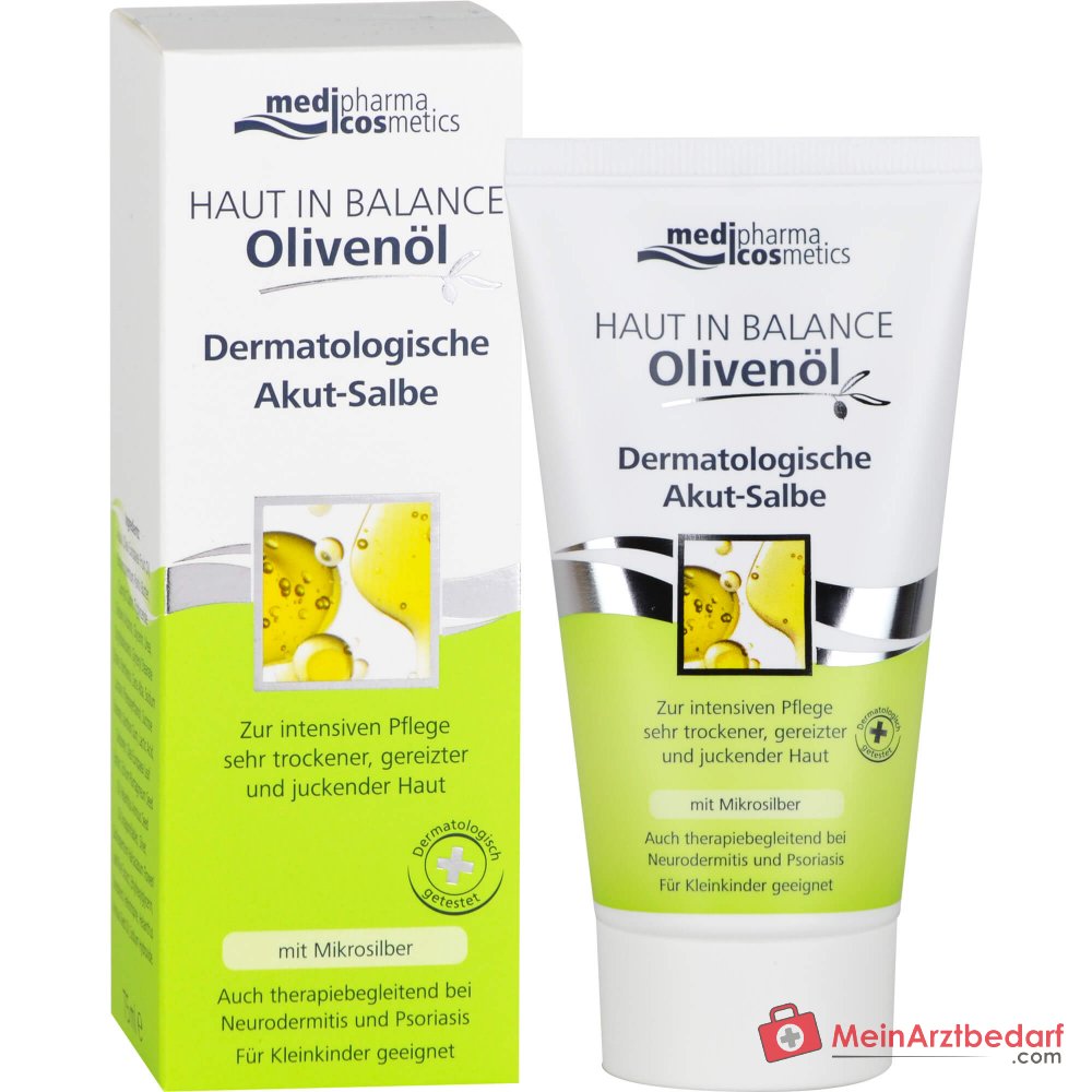 medipharma cosmetics Pelle in Equilibrio Olio d'Oliva Pomata Dermatologica Acuta, 75 ml