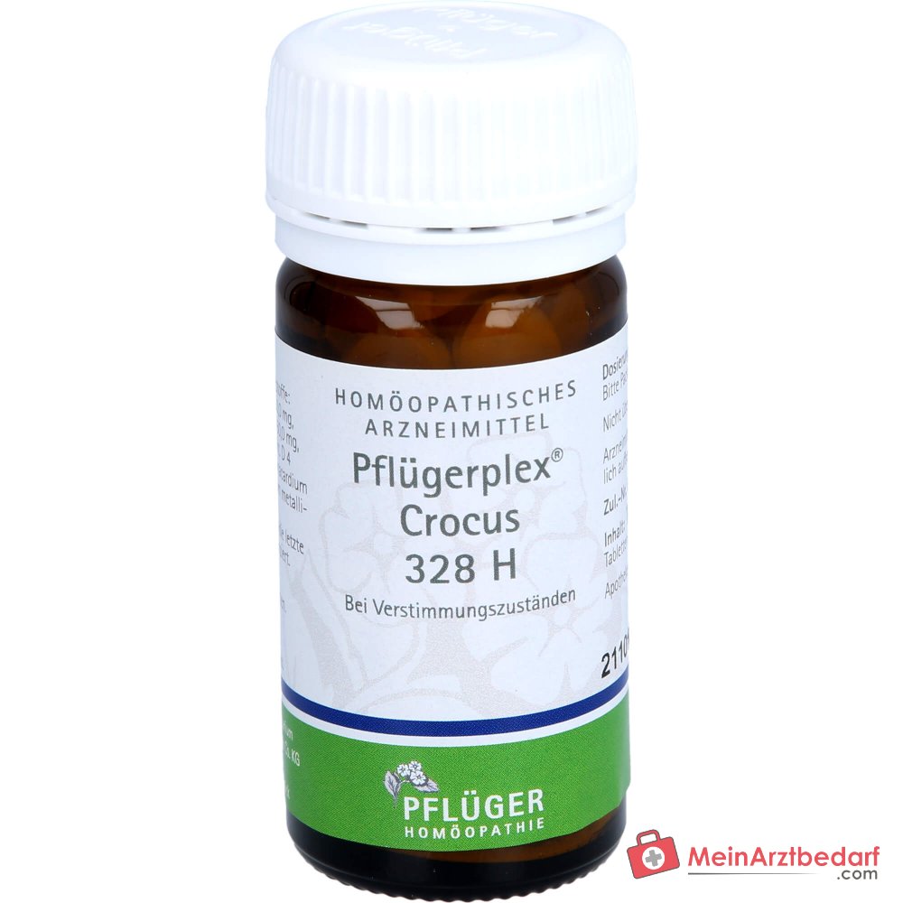 Pflügerplex Crocus 328 H Comprimés 100 pcs médicament homéopathique, ingrédients actifs 50 mg chacun