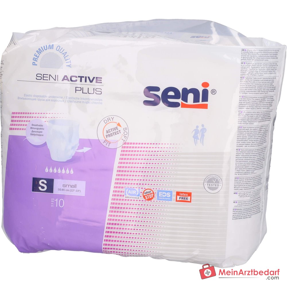 Seni Active Plus S culotte d'incontinence à usage unique taille S respirante avec indicateur d'humidité et protection anti-fuite latérale