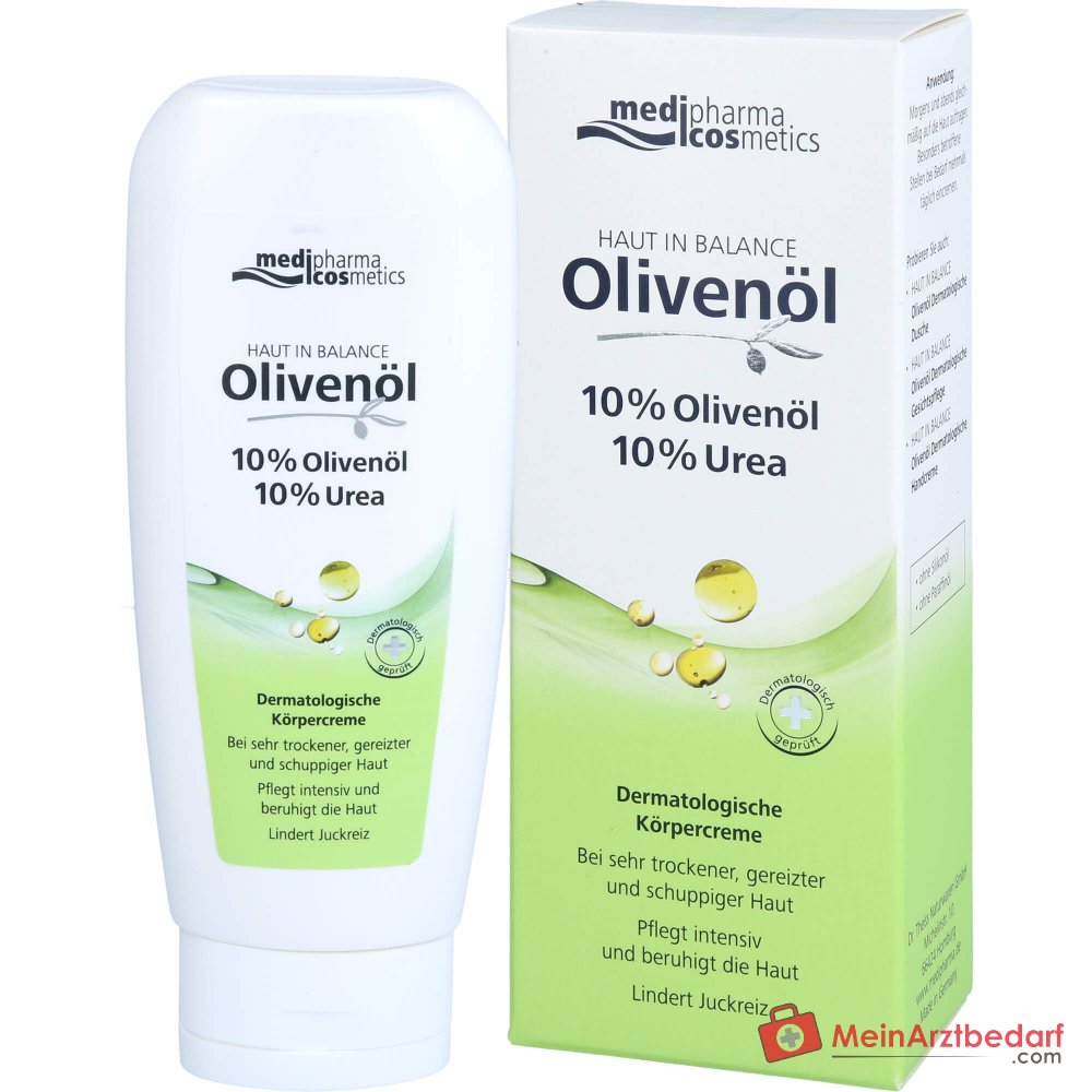 medipharma cosmetics Pelle in Equilibrio Olio d'Oliva Crema Dermatologica per il Corpo, 200 ml