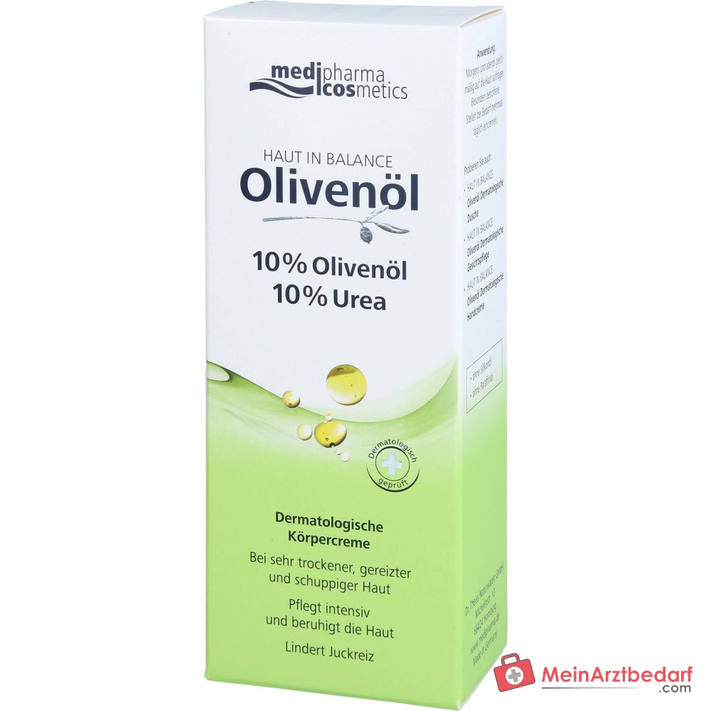 medipharma cosmetics Pelle in Equilibrio Olio d'Oliva Crema Dermatologica per il Corpo, 200 ml