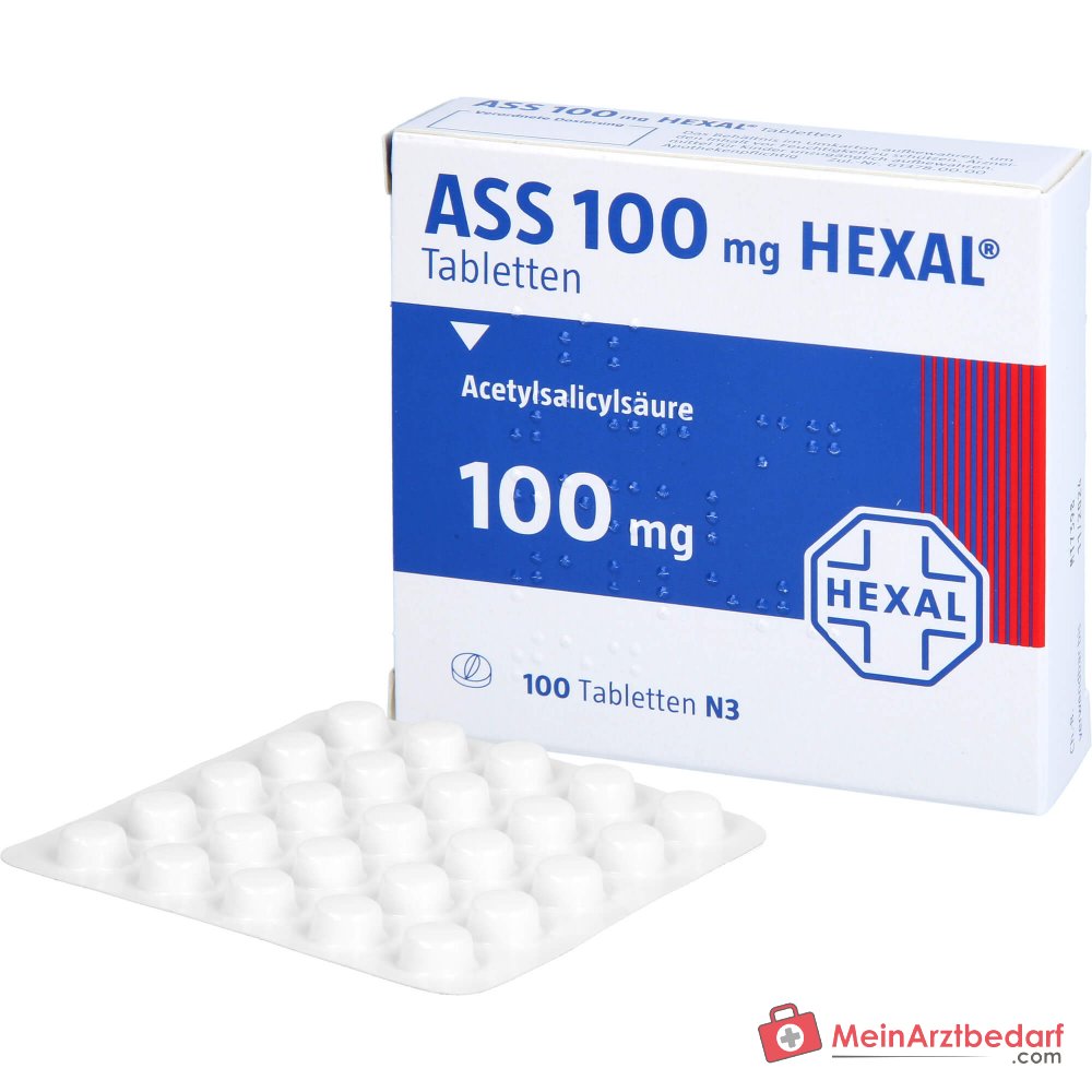 Hexal ASS 100 mg filmomhulde tabletten, 100 stuks