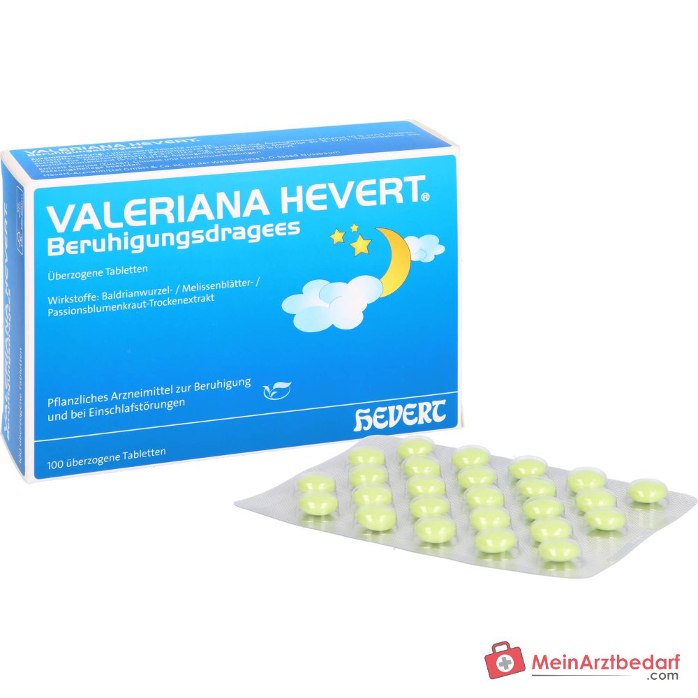 Hevert Valeriana uspokajające drażetki powlekane, 100 sztuk