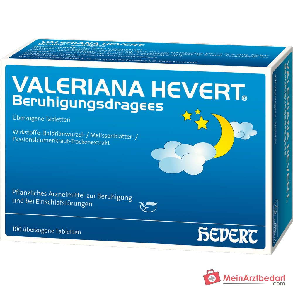 Hevert Valeriana uspokajające drażetki powlekane, 100 sztuk