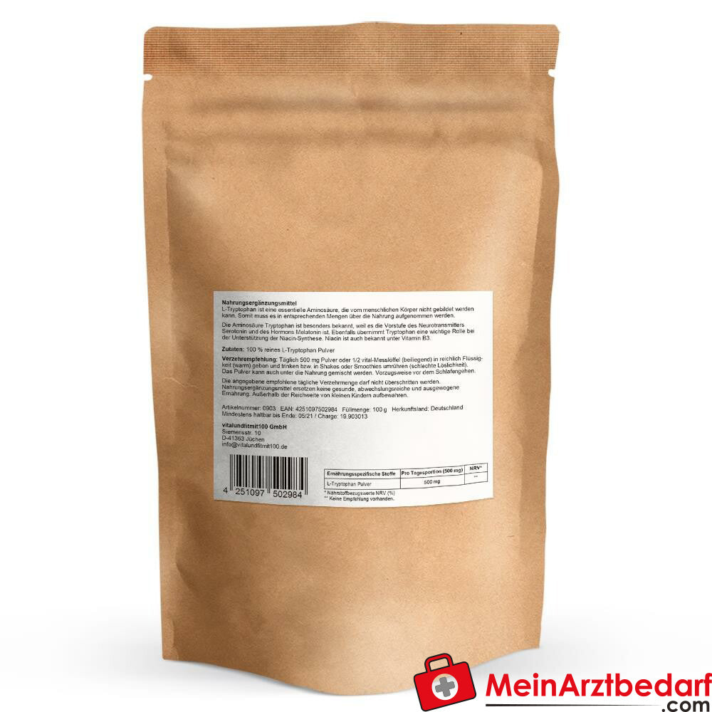 L-Tryptophan Pulver 100 g.