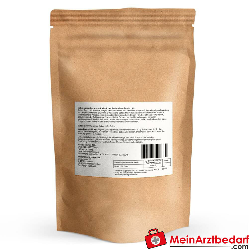 Betain HCL Pulver 300 g.
