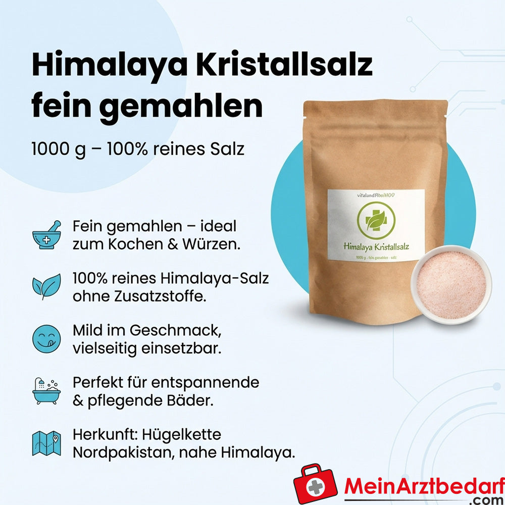 Sól himalajska krystaliczna, drobno mielona 1 kg