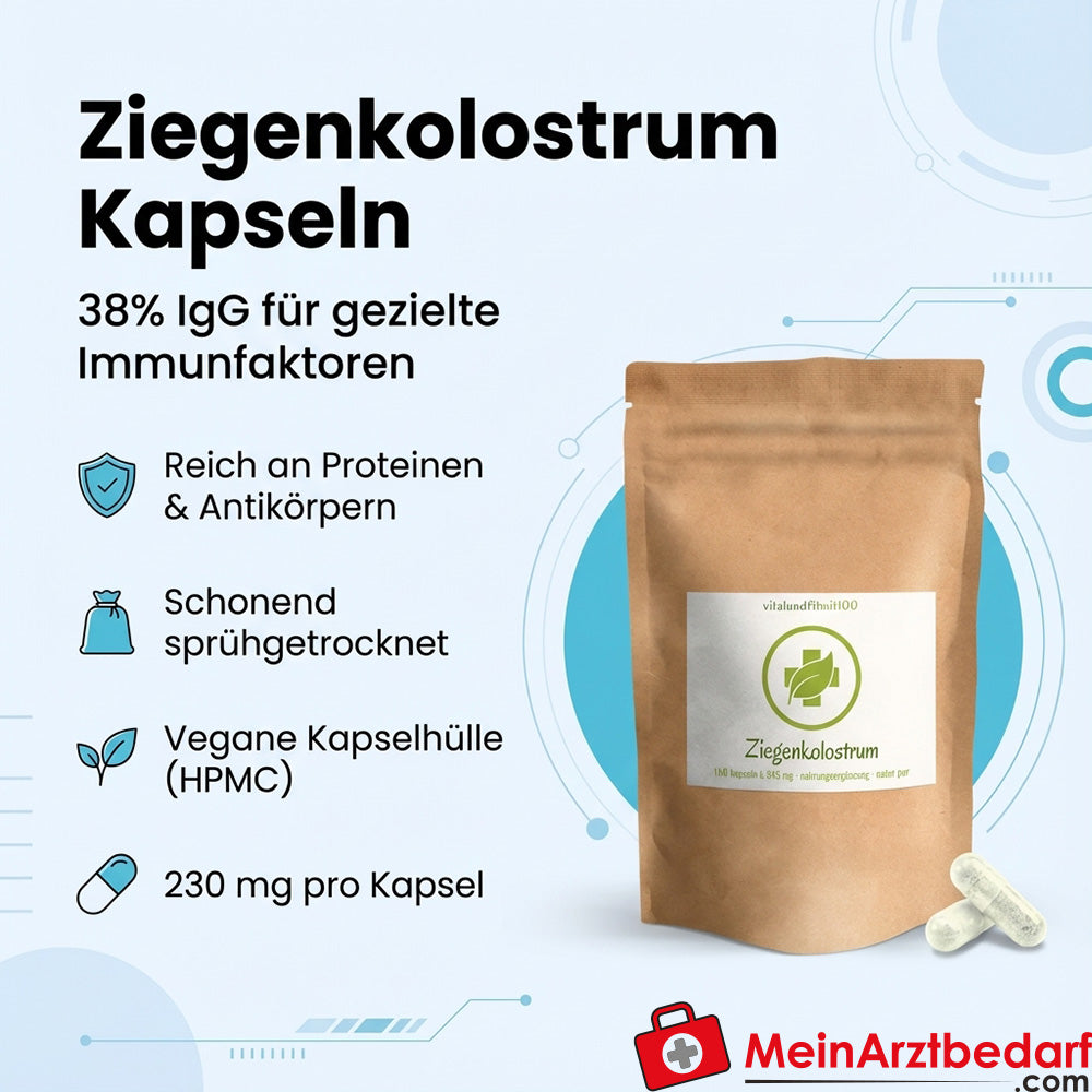 Calostro de cabra cápsulas 230 mg (38% IgG) complemento alimenticio