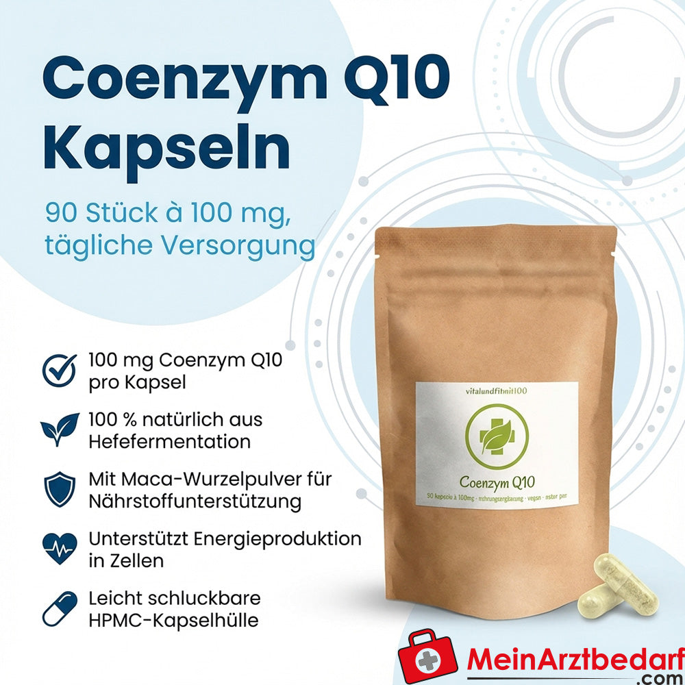 Coenzyme Q10 100 mg gélules avec maca 90 pièces