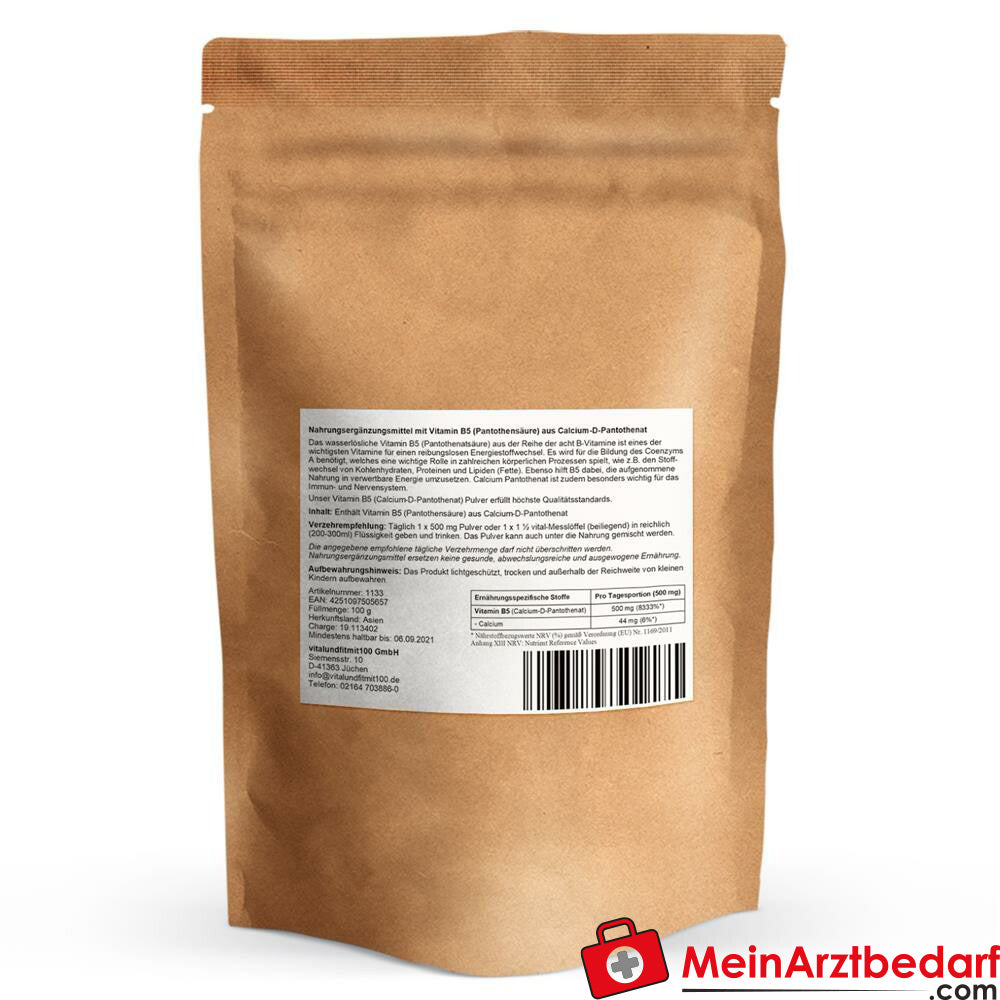 Vitamin B5 (Pantothensäure) Pulver.