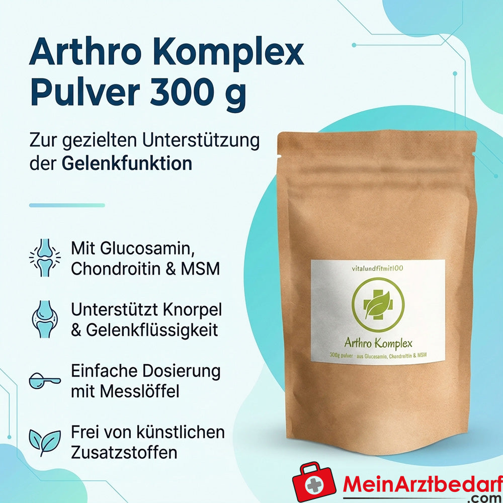 Poudre complexe Arthro avec glucosamine, chondroïtine et MSM 300 g