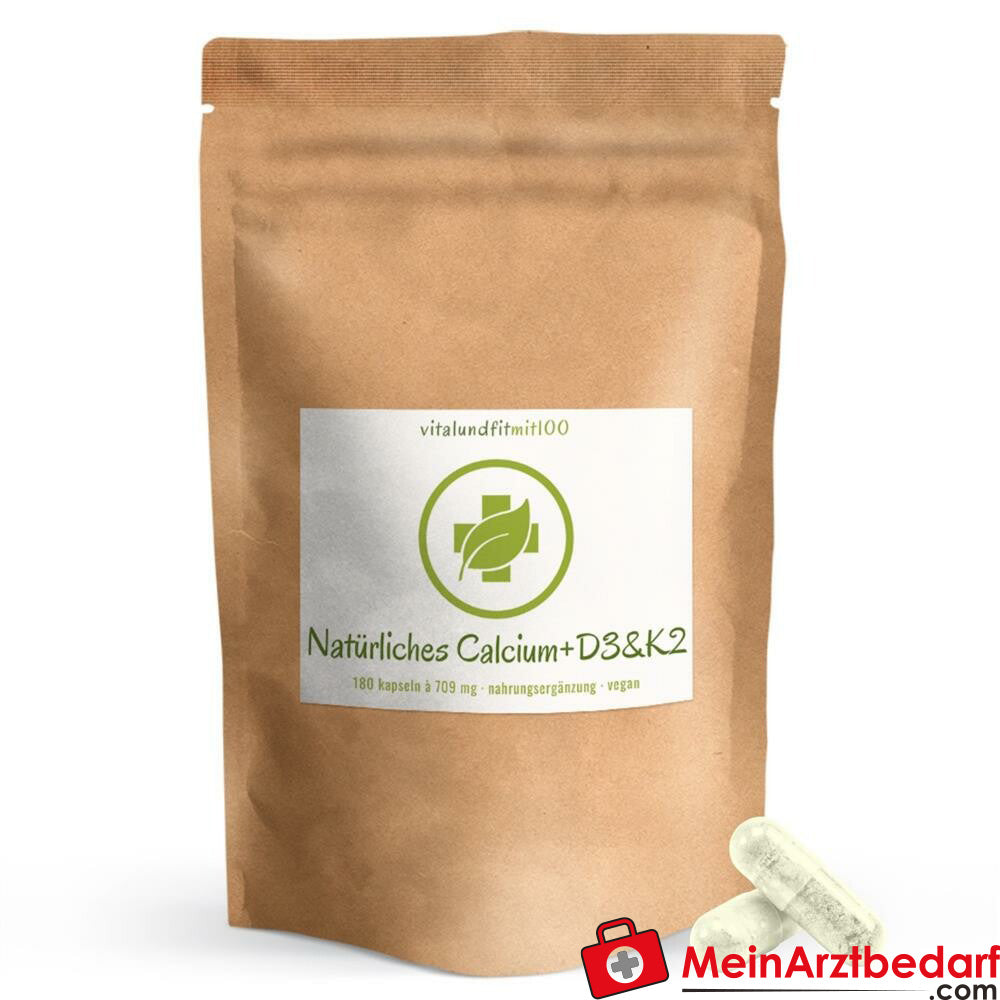 Calcium + D3 & K2 Kapseln 750 mg.