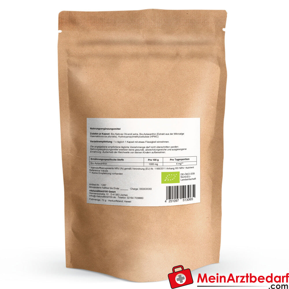 Bio Astaxanthin Kapseln 120 Stück á 4 mg.