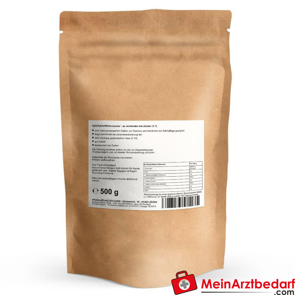 Xylit aus Finnland (Birkenzucker) 500 g.