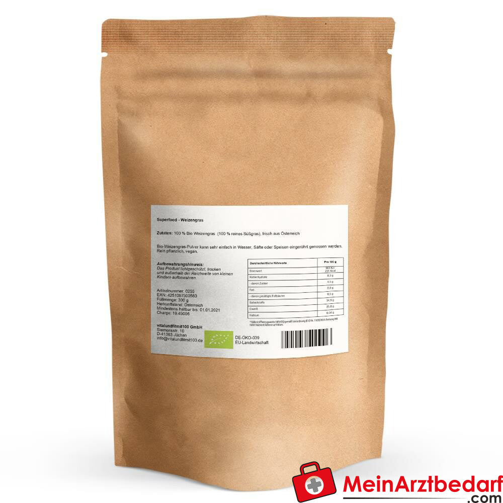 Bio Weizengras Pulver 300 g, 1 St..