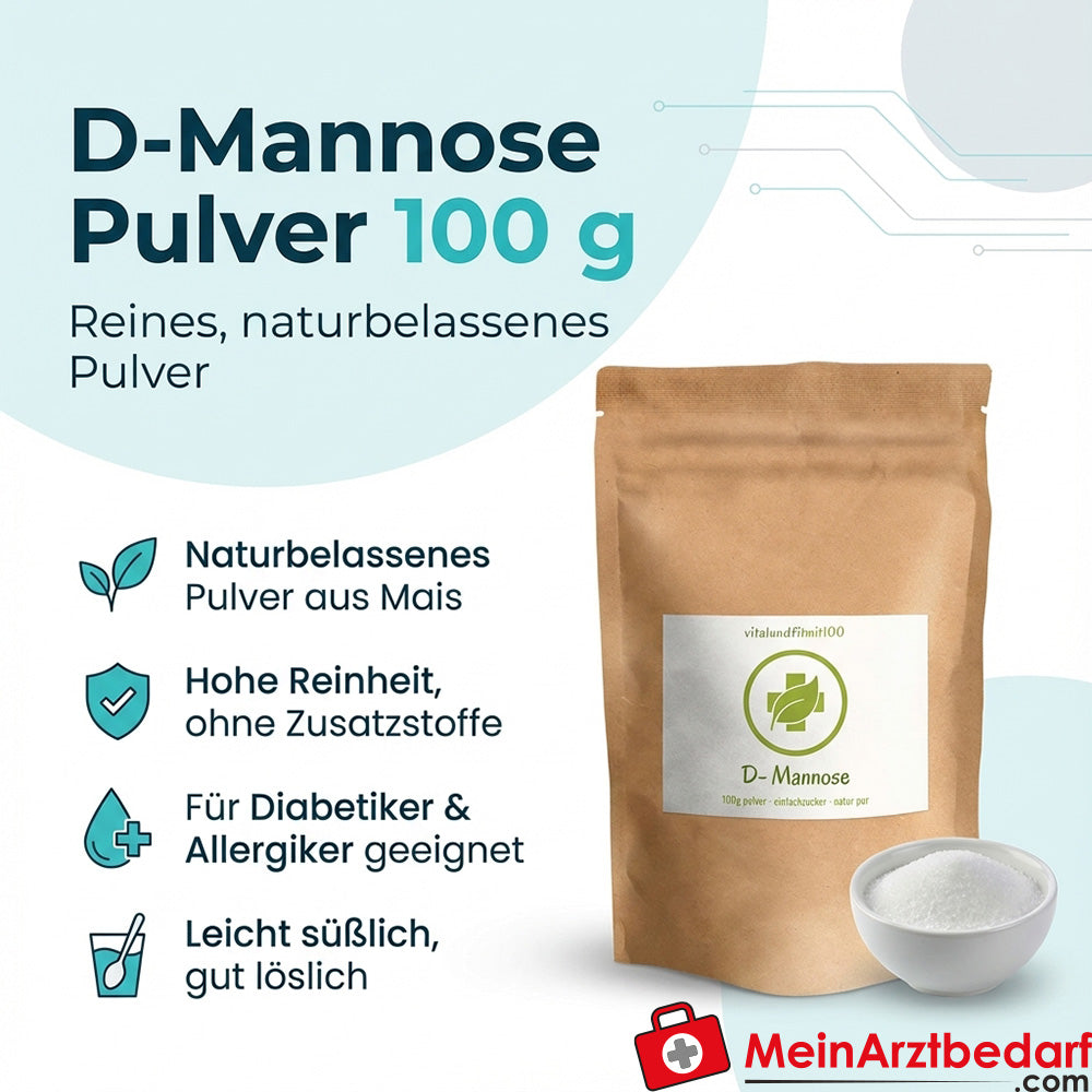 Poudre de D-mannose 100 g Complément alimentaire