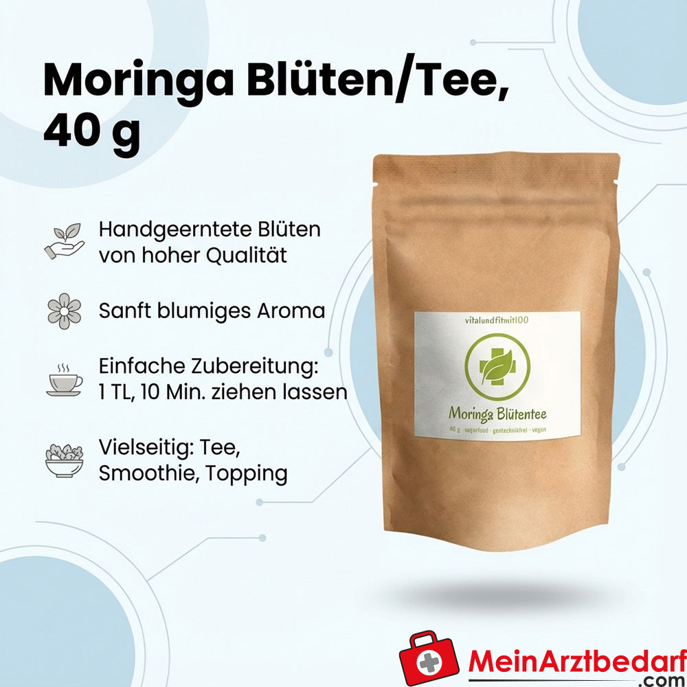 Thé aux fleurs de moringa 40 g récolté à la main aromatique