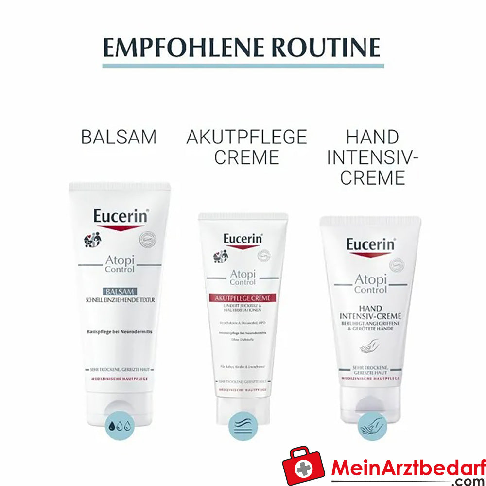 Eucerin® AtopiControl Dusch-und Badeöl – reinigt extra rückfettend und beruhigt atopische Haut & zur Linderung von Juckreiz bei Neurodermitis, 400ml.