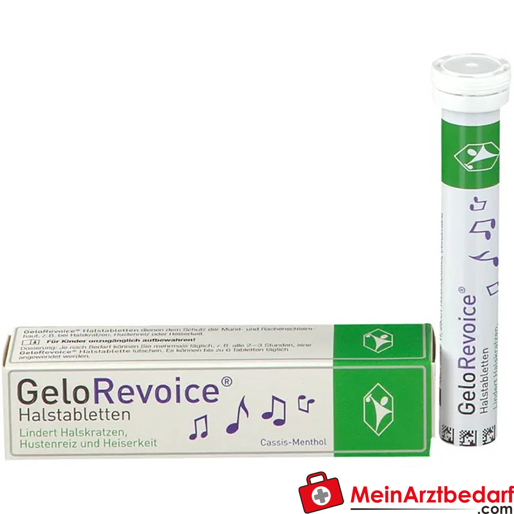 GeloRevoice Halstabletten Cassis-Menthol bei Heiserkeit & Stimmverlust, 20 St..