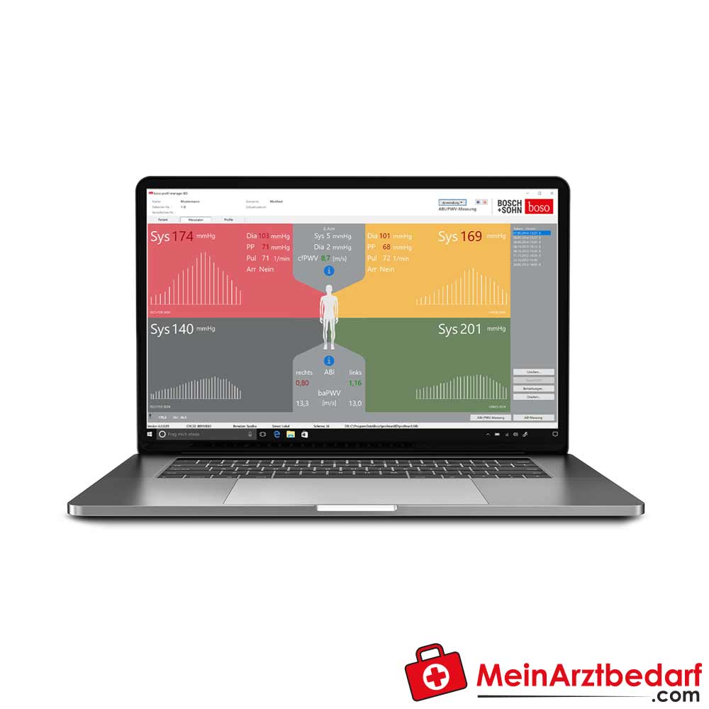 Boso Software für TM-2450 24-Stunden-Blutdruckmessgerät.