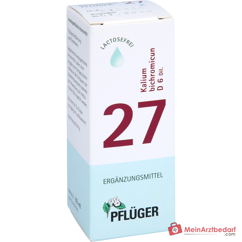 Biochimica Pflüger 27 Kalium bichromicum D6 Gocce 30 ml