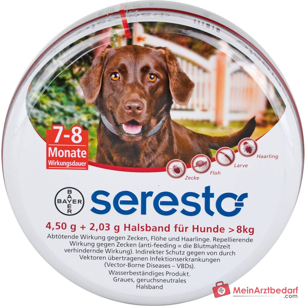 Seresto collare imidacloprid e flumetrina per cani da 8 kg 8 mesi 1 pz.
