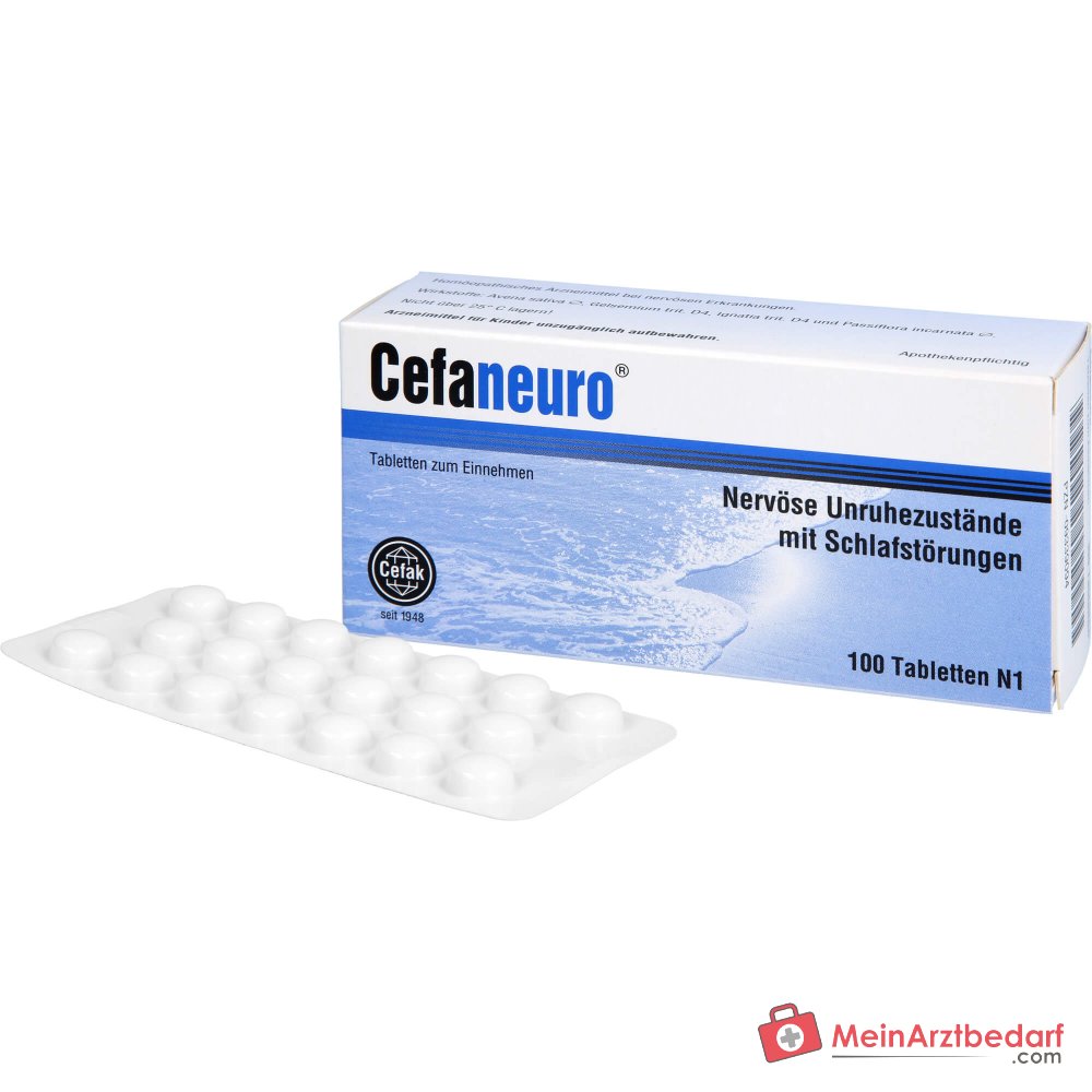 Cefaneuro medicamento homeopático, Gelsemium 30 mg, Avena sativa 30 mg, Strychnos ignatii 30 mg, Passiflora 30 mg comprimidos