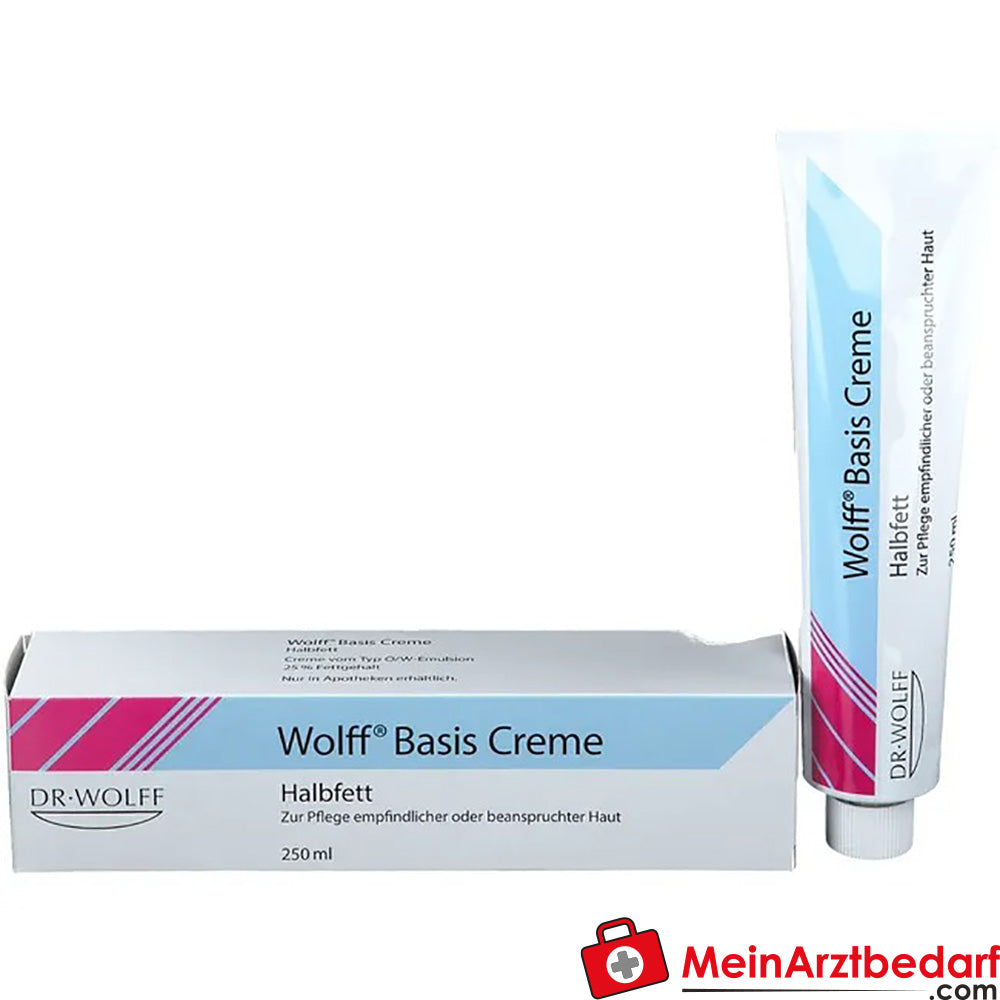 Wolff Basis Creme Halbfett, 250ml.