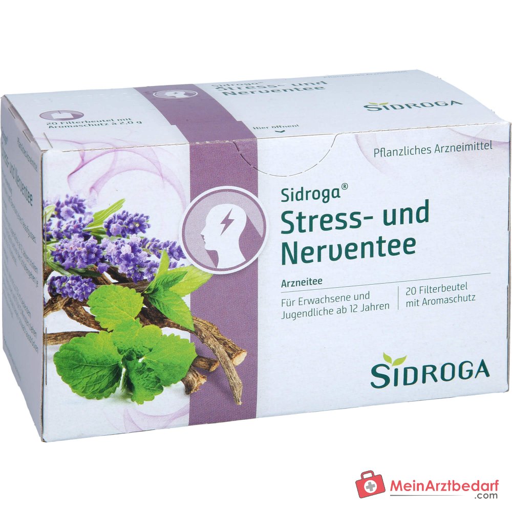 Sidroga Infusion de stress et de nerfs Sachets médicinaux, 20 x 2 g