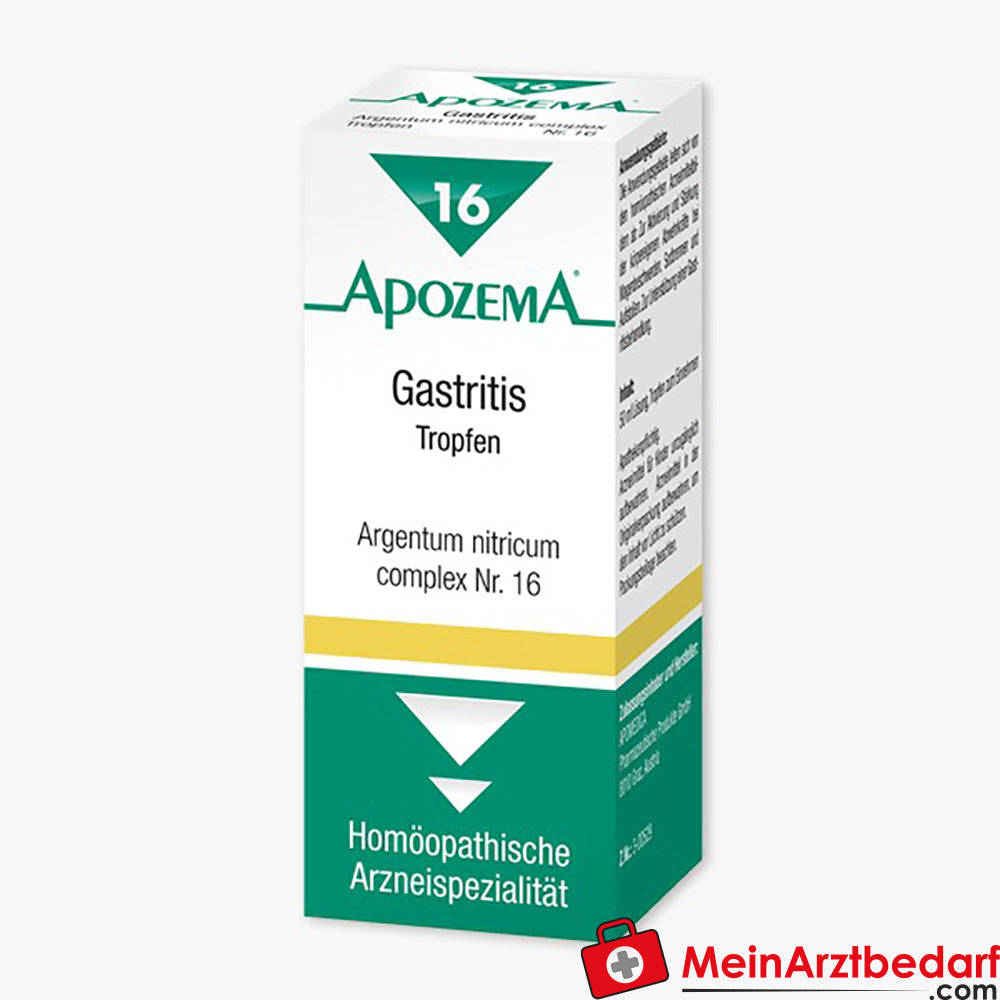 Apozema Gastritis-Tropfen homöopathisches Arzneimittel 50 ml bei Magenbeschwerden und Sodbrennen.