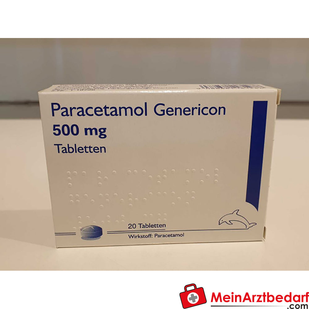 Genericon Paracetamol 500 mg tabletten 10 stuks - koortswerend pijnstiller