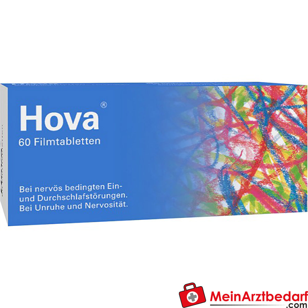 GSK-Gebro Hova Filmtabletten 30 Stk. pflanzliches Beruhigungs- und Schlafmittel mit Baldrian und Hopfen