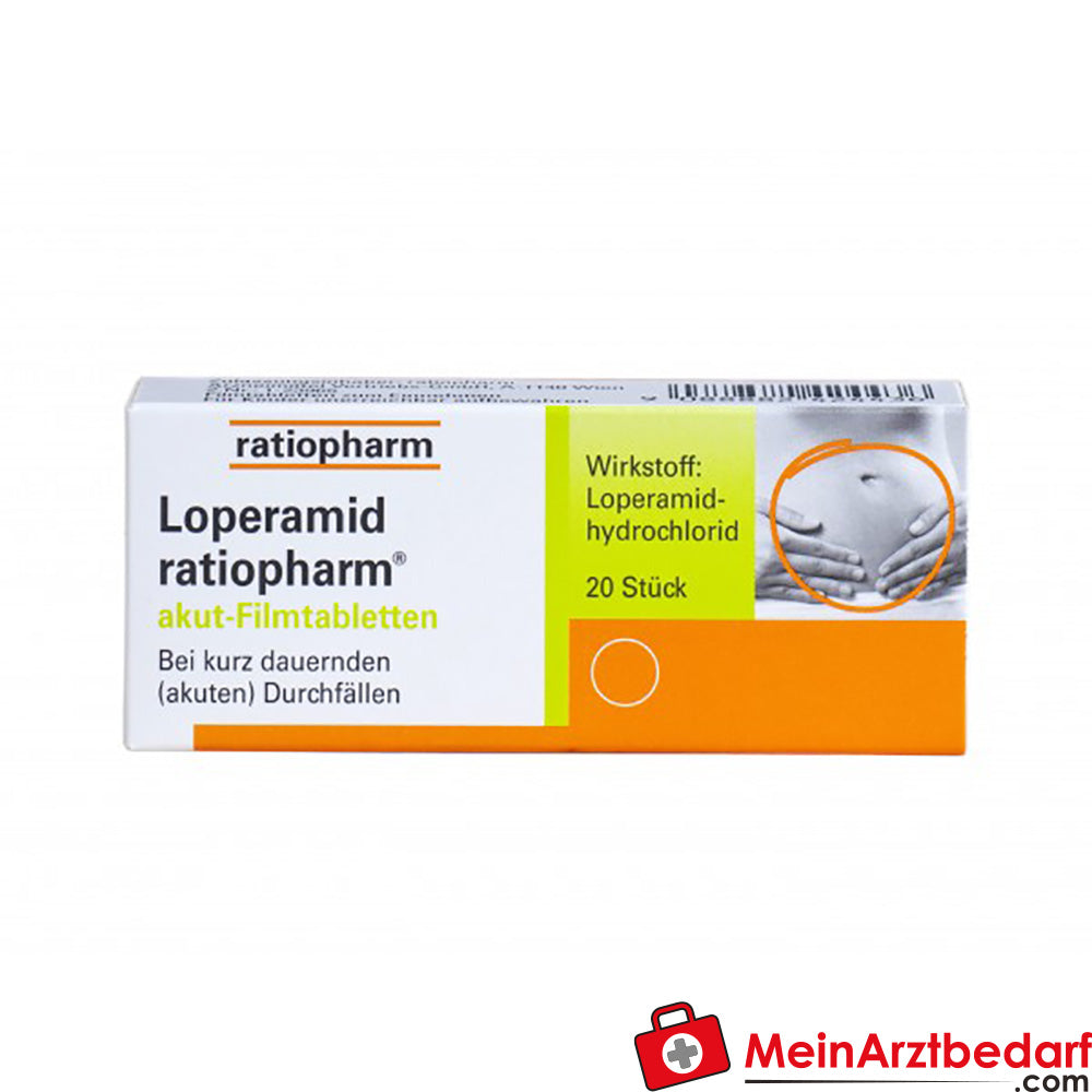 ratiopharm Loperamid akut Compresse rivestite con film 20 Capsule - per diarrea acuta, a partire dai 12 anni di età